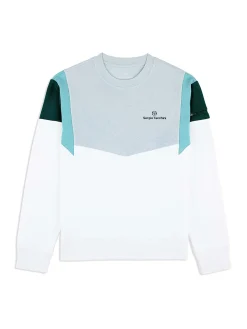 Sergio Tacchini Angolo Crewneck Sweatshirt- BRILLIANT WHITE Outlet
