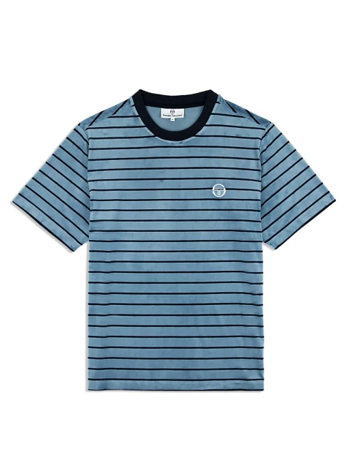 Sergio Tacchini Foggia Velour T-Shirt- CORONET BLUE New