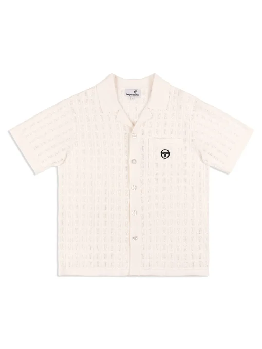 Sergio Tacchini Ulivo Crochet Shirt- BRILLIANT WHITE New