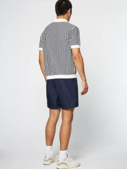 Sergio Tacchini Abramo Knit Polo- Pearled Ivory/ Maritime Blue PEARLED IVORY/MARITIME BLUE Hot