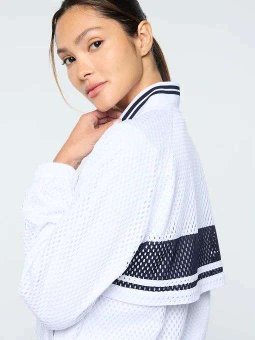 Sergio Tacchini Adria Mesh Track Jacket- BRILLIANT WHITE Discount