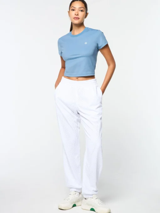 Sergio Tacchini Adria Mesh Track Pant- BRILLIANT WHITE Hot
