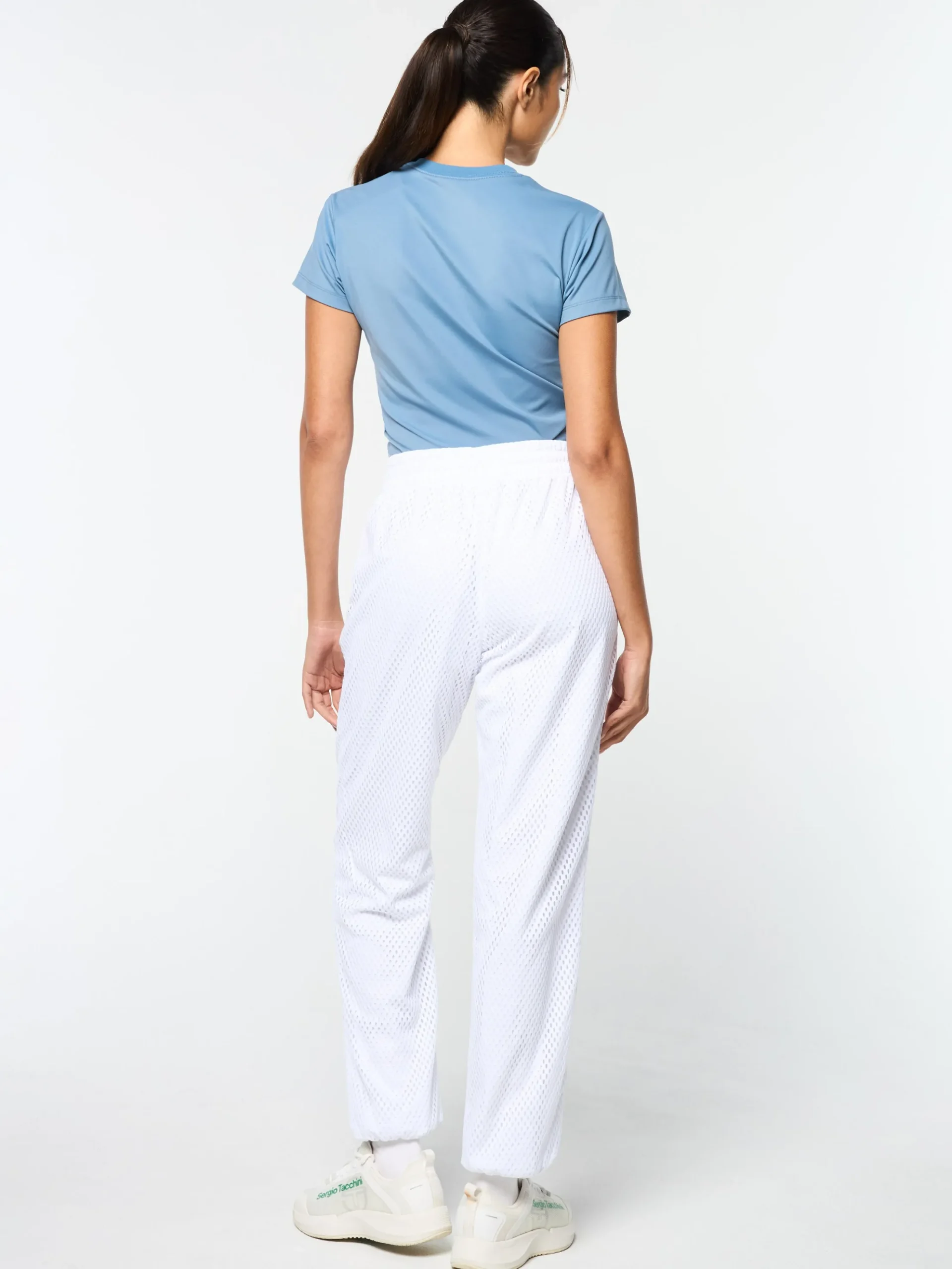 Sergio Tacchini Adria Mesh Track Pant- BRILLIANT WHITE Hot