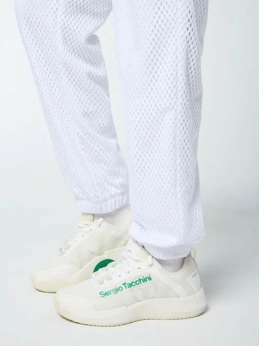 Sergio Tacchini Adria Mesh Track Pant- BRILLIANT WHITE Hot