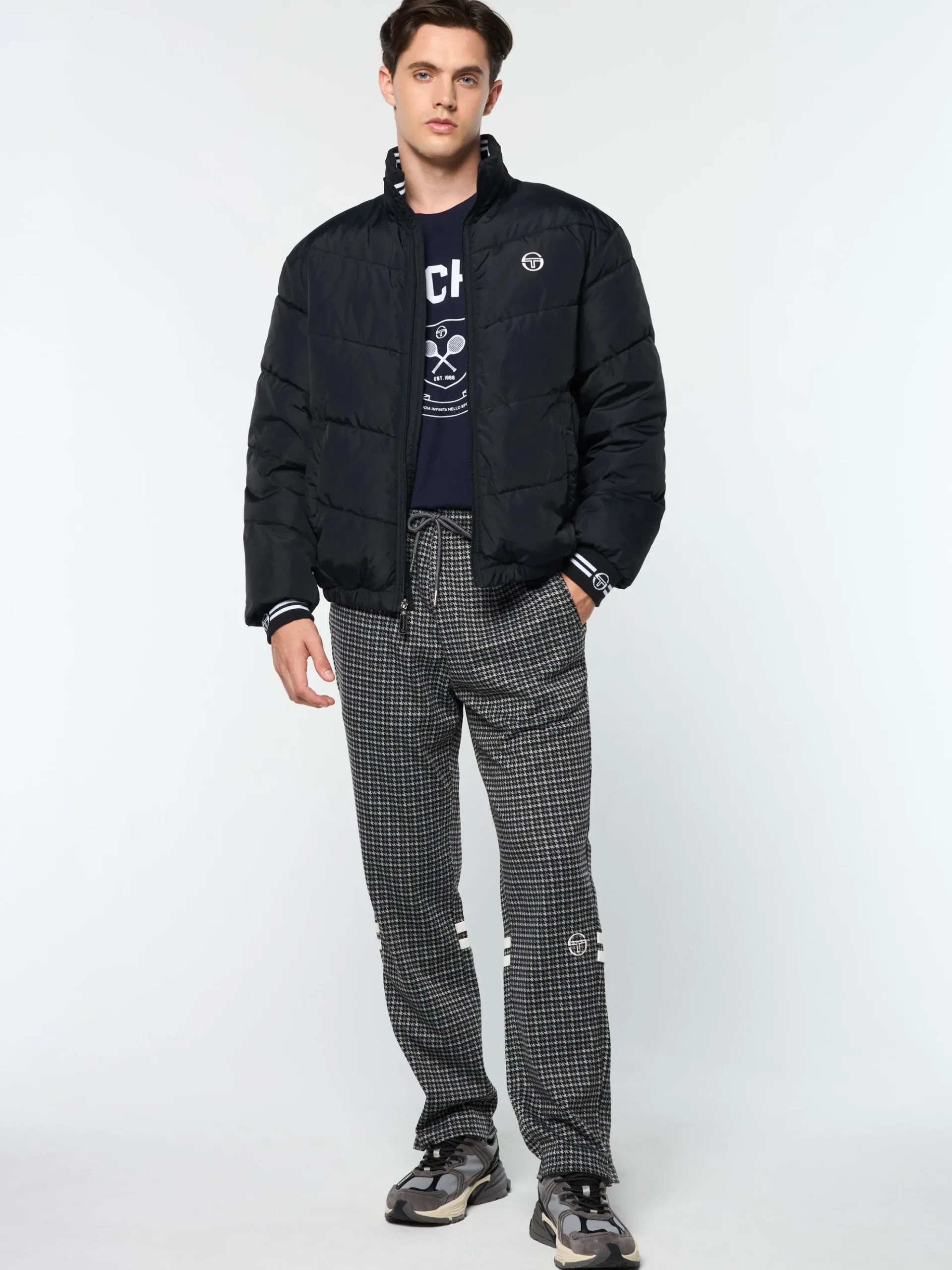 Sergio Tacchini Alezio Puffer Jacket- BLACK BEAUTY Best