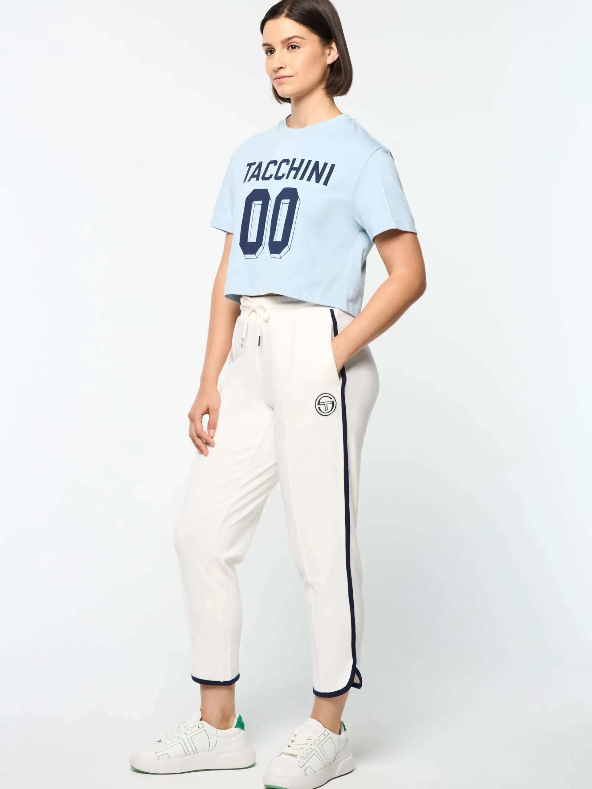 Sergio Tacchini Amore Crop T-Shirt- CELESTIAL BLUE New