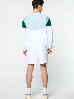 Sergio Tacchini Angolo Crewneck Sweatshirt- BRILLIANT WHITE Outlet