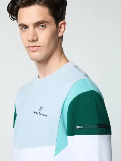 Sergio Tacchini Angolo Crewneck Sweatshirt- BRILLIANT WHITE Outlet