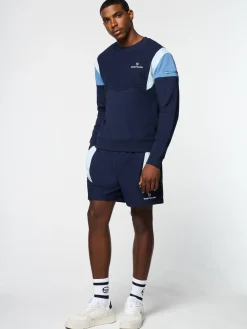 Sergio Tacchini Angolo Crewneck Sweatshirt- MARITIME BLUE Online