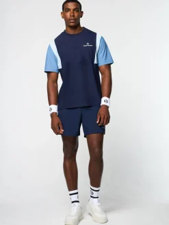 Sergio Tacchini Angolo T-Shirt- MARITIME BLUE Best