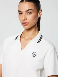 Sergio Tacchini Atri Velour Polo- GARDENIA Sale