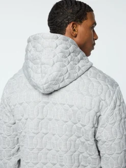 Sergio Tacchini Aversa Quilted Hoodie- LIGHT HEATHER GREY Sale