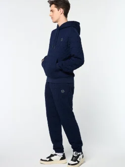 Sergio Tacchini Aversa Quilted Hoodie- MARITIME BLUE Fashion