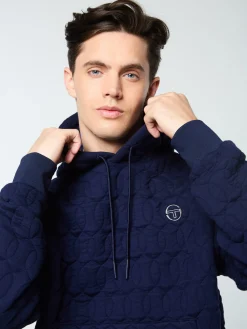 Sergio Tacchini Aversa Quilted Hoodie- MARITIME BLUE Fashion