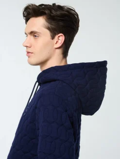 Sergio Tacchini Aversa Quilted Hoodie- MARITIME BLUE Fashion