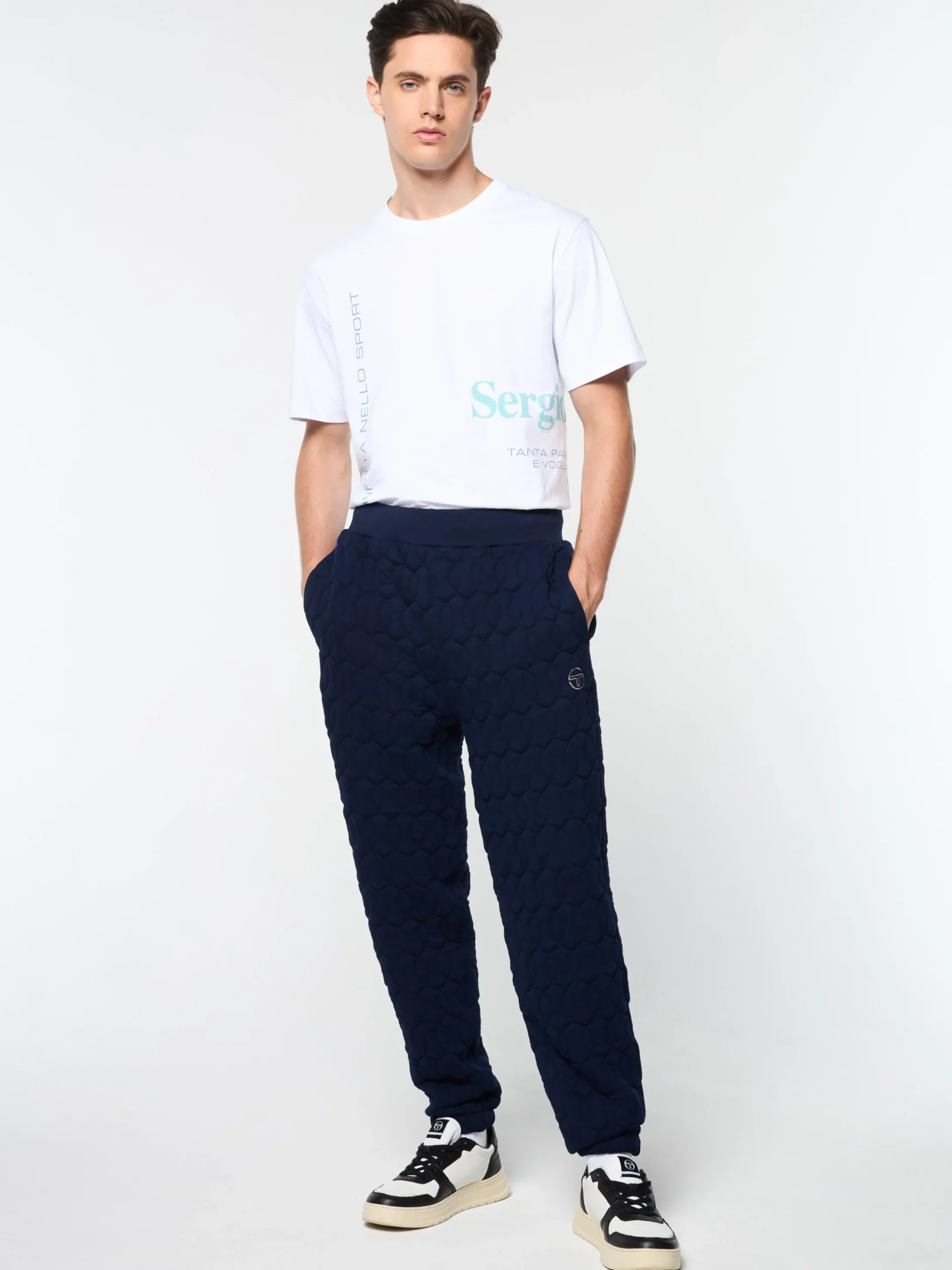Sergio Tacchini Aversa Quilted Sweatpant- MARITIME BLUE Outlet