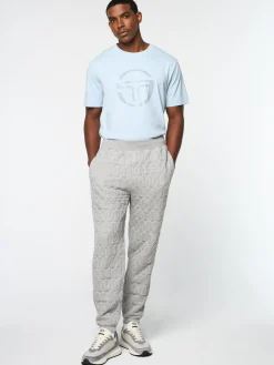 Sergio Tacchini Aversa Quilted Sweatpant- LIGHT HEATHER GREY Best