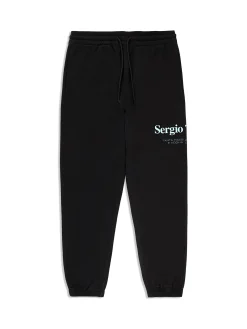 Sergio Tacchini Bari Graphic Sweatpant- BLACK BEAUTY Outlet