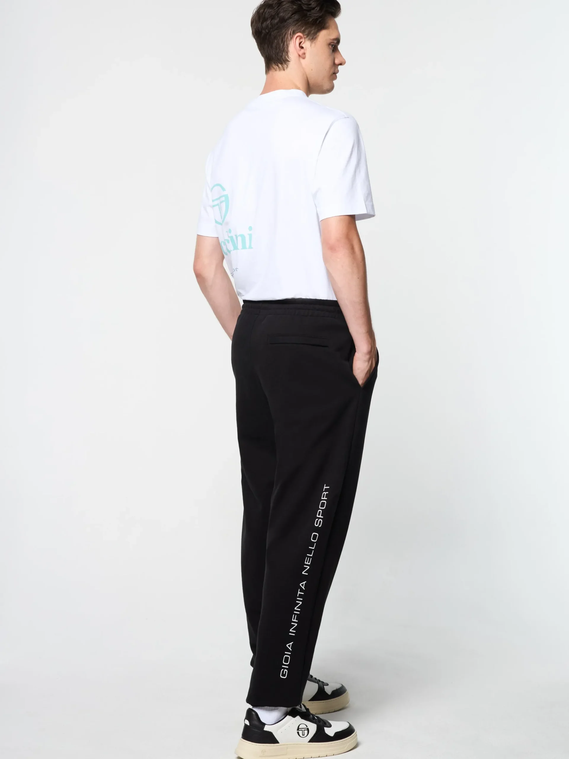 Sergio Tacchini Bari Graphic Sweatpant- BLACK BEAUTY Outlet