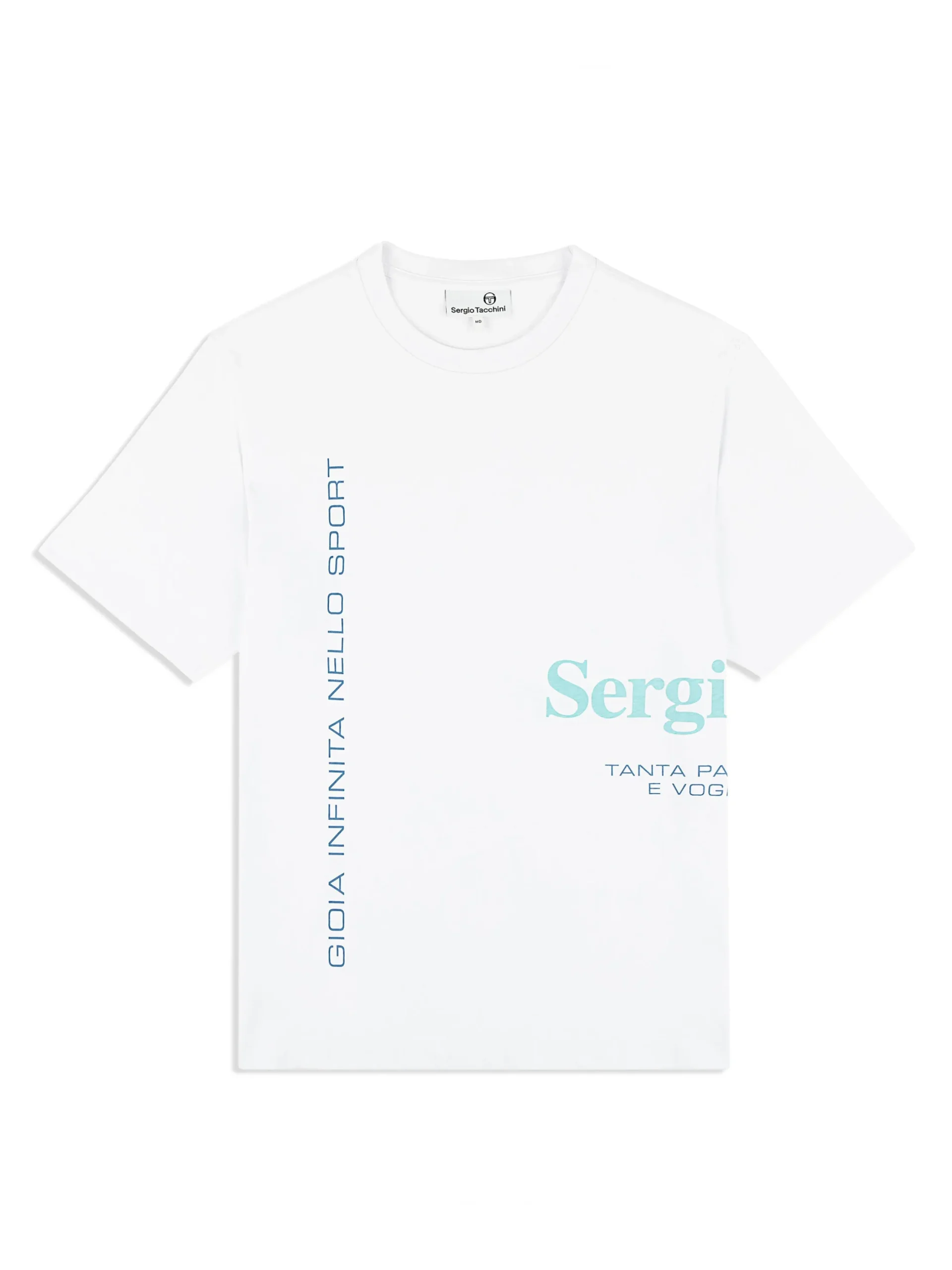 Sergio Tacchini Bari Graphic T-Shirt- BRILLIANT WHITE Hot
