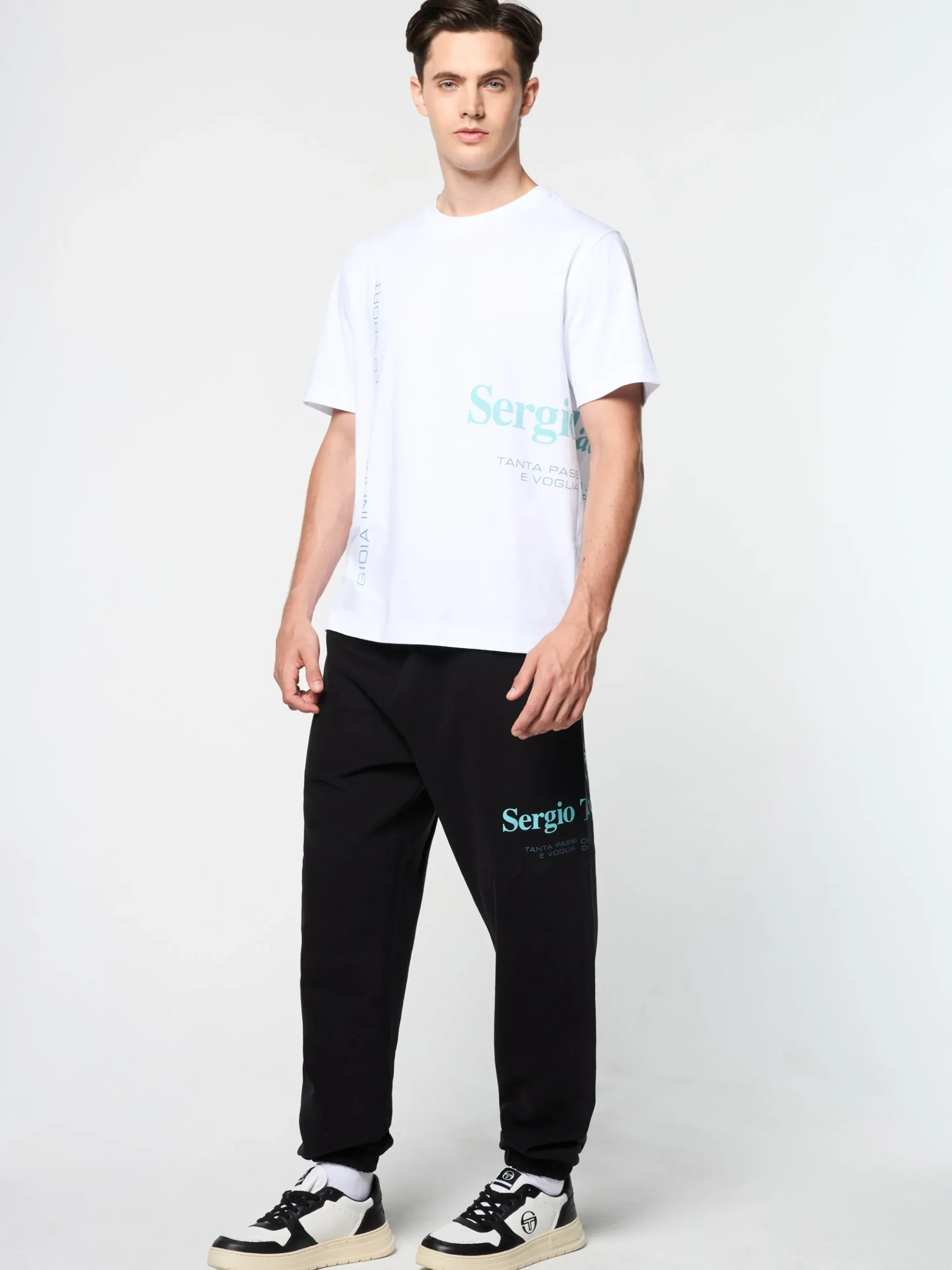 Sergio Tacchini Bari Graphic T-Shirt- BRILLIANT WHITE Hot