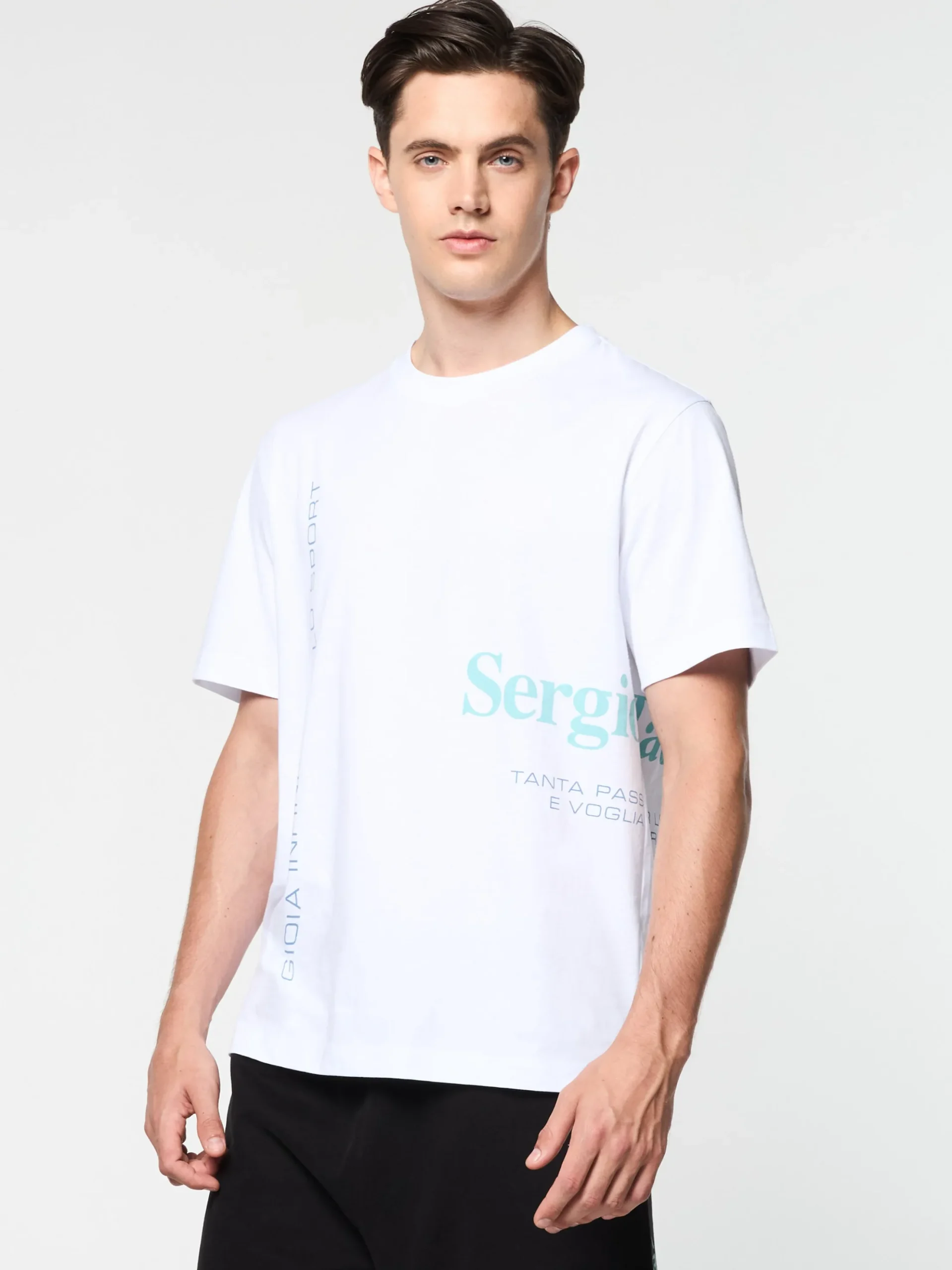 Sergio Tacchini Bari Graphic T-Shirt- BRILLIANT WHITE Hot