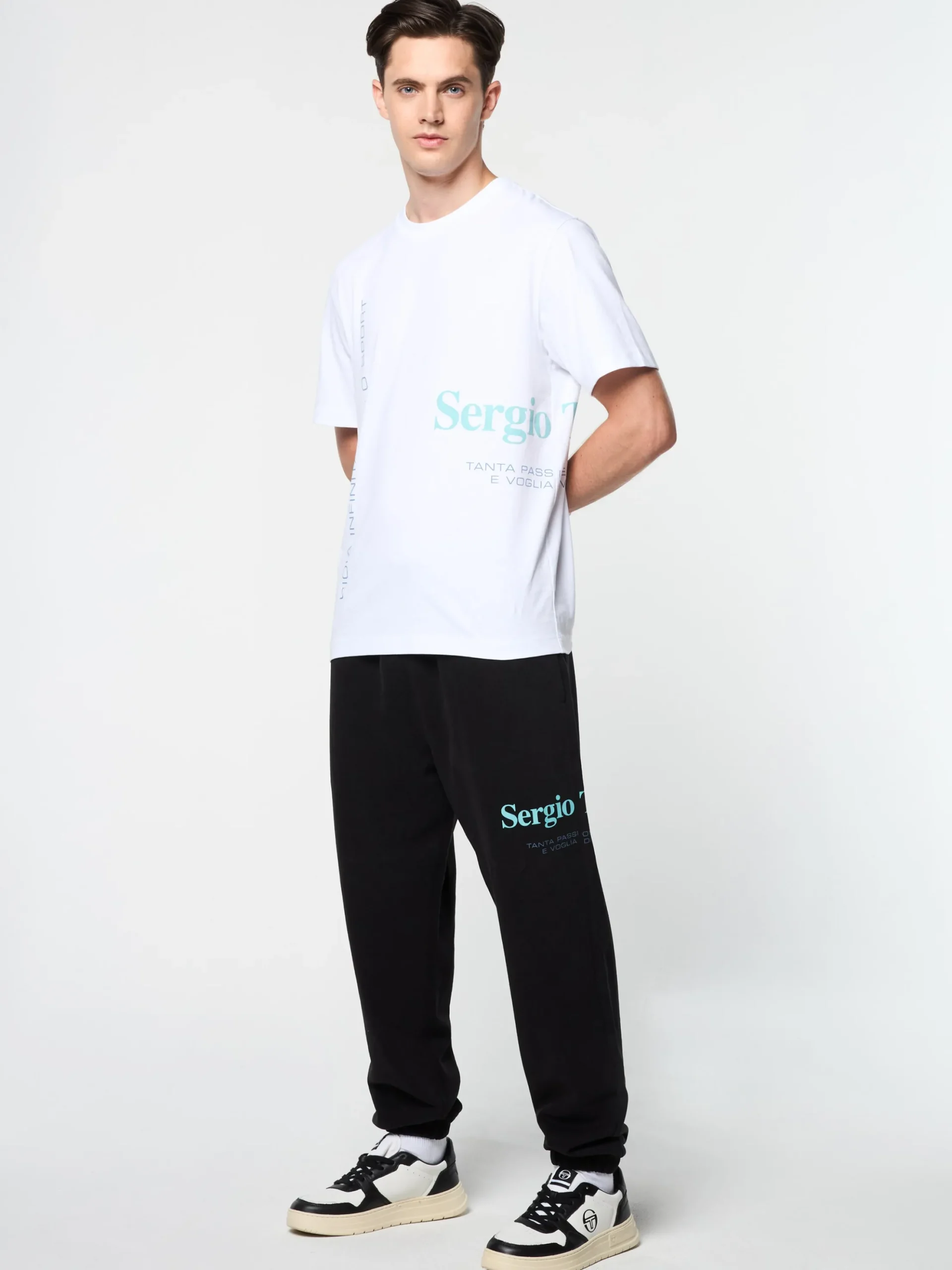 Sergio Tacchini Bari Graphic T-Shirt- BRILLIANT WHITE Hot