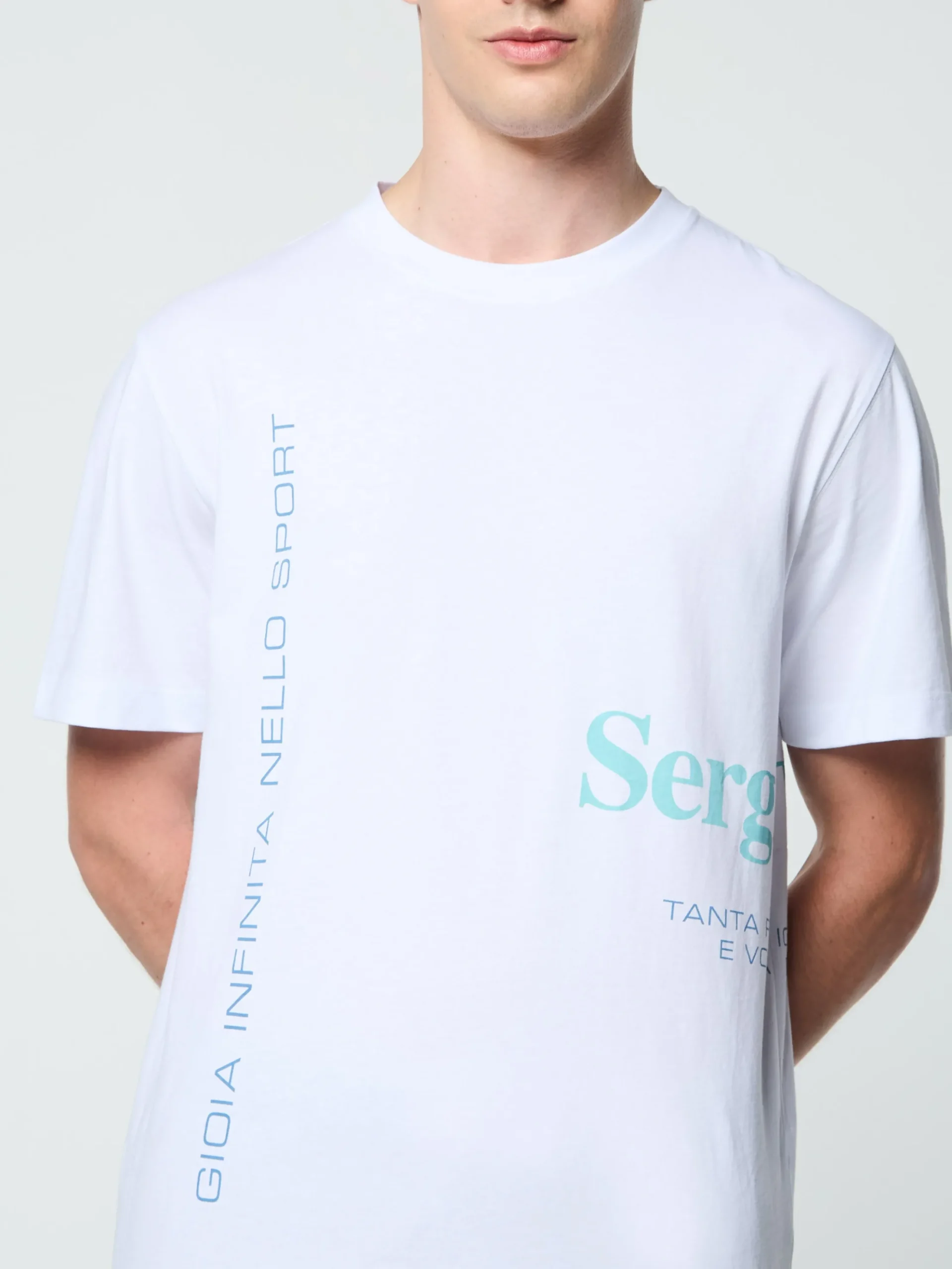 Sergio Tacchini Bari Graphic T-Shirt- BRILLIANT WHITE Hot