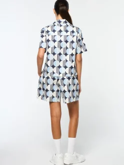 Sergio Tacchini Brikette Cabana Shirt- MARITIME BLUE Fashion