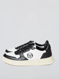 Sergio Tacchini Court Classic MP Sneaker- Antique White/ Seedpearl/ Raven ANTIQUE WHITE-SEEDPEARL-RAVEN Fashion
