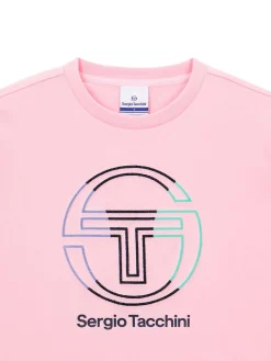 Sergio Tacchini Daily Tuft Big Logo Crop T-Shirt- LIGHT PINK Fashion