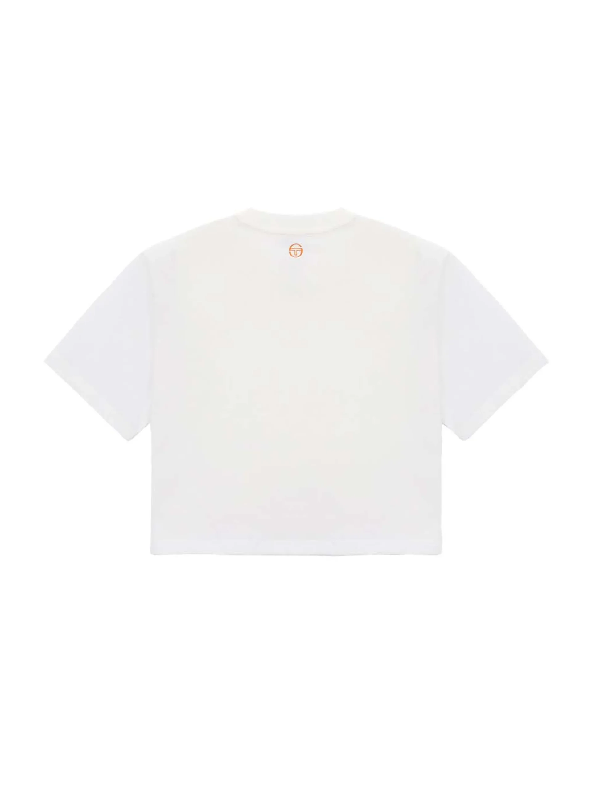 Sergio Tacchini Daily Tuft Big Logo Crop T-Shirt- OFF WHITE Fashion
