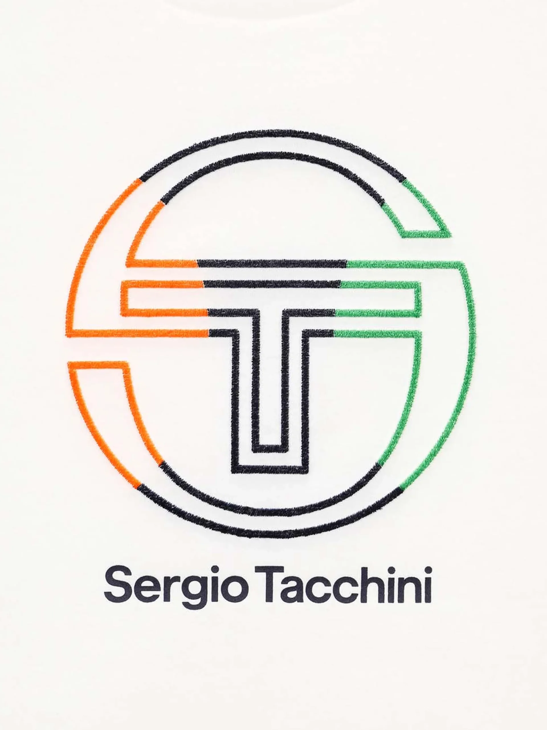 Sergio Tacchini Daily Tuft Big Logo Crop T-Shirt- OFF WHITE Fashion