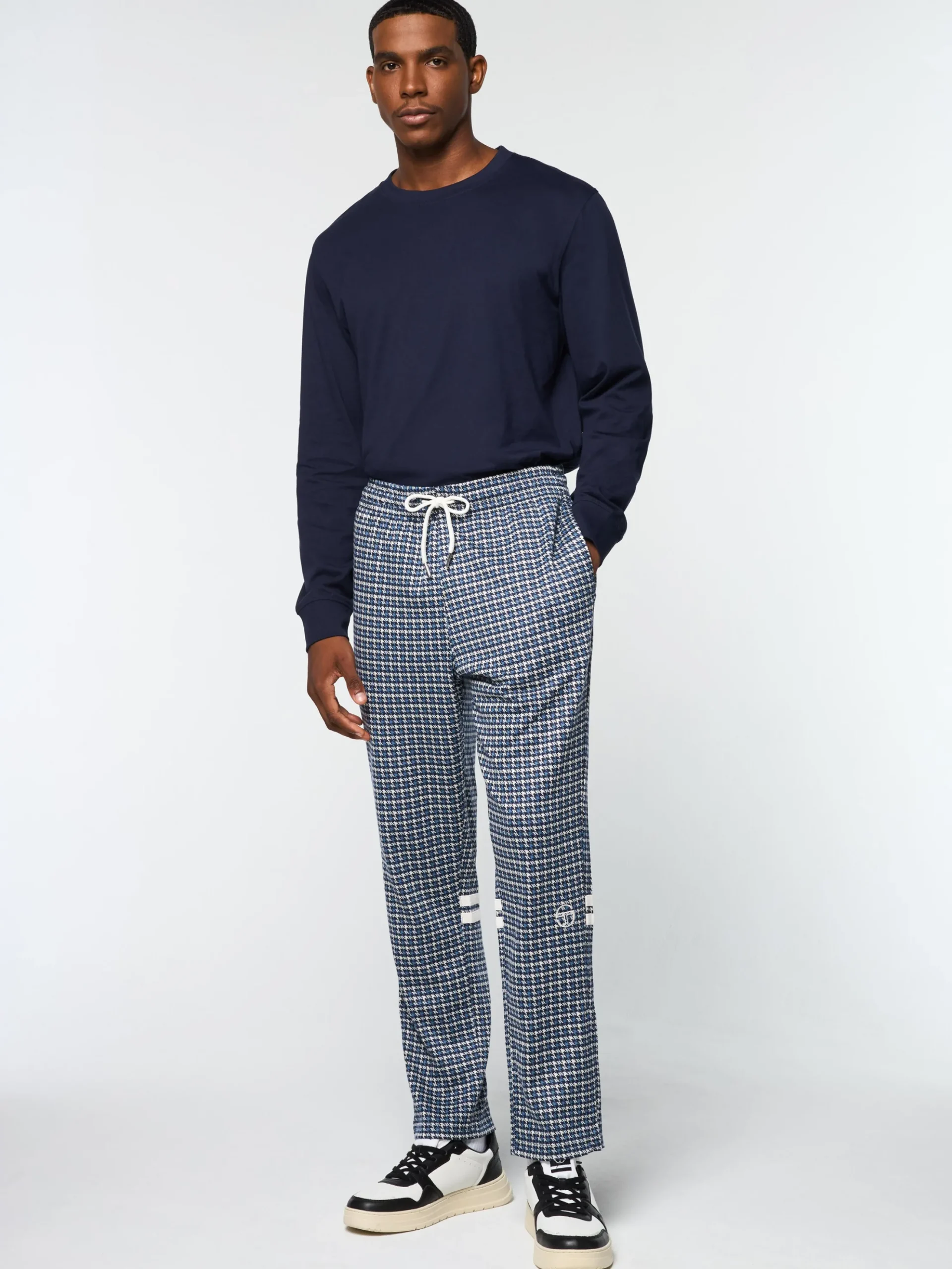 Sergio Tacchini Dallas Houndstooth Track Pant- MARITIME BLUE Online