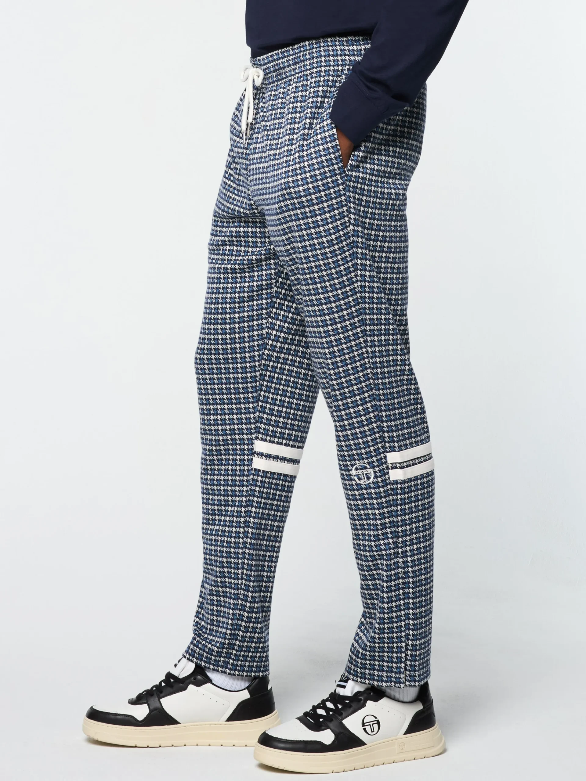 Sergio Tacchini Dallas Houndstooth Track Pant- MARITIME BLUE Online