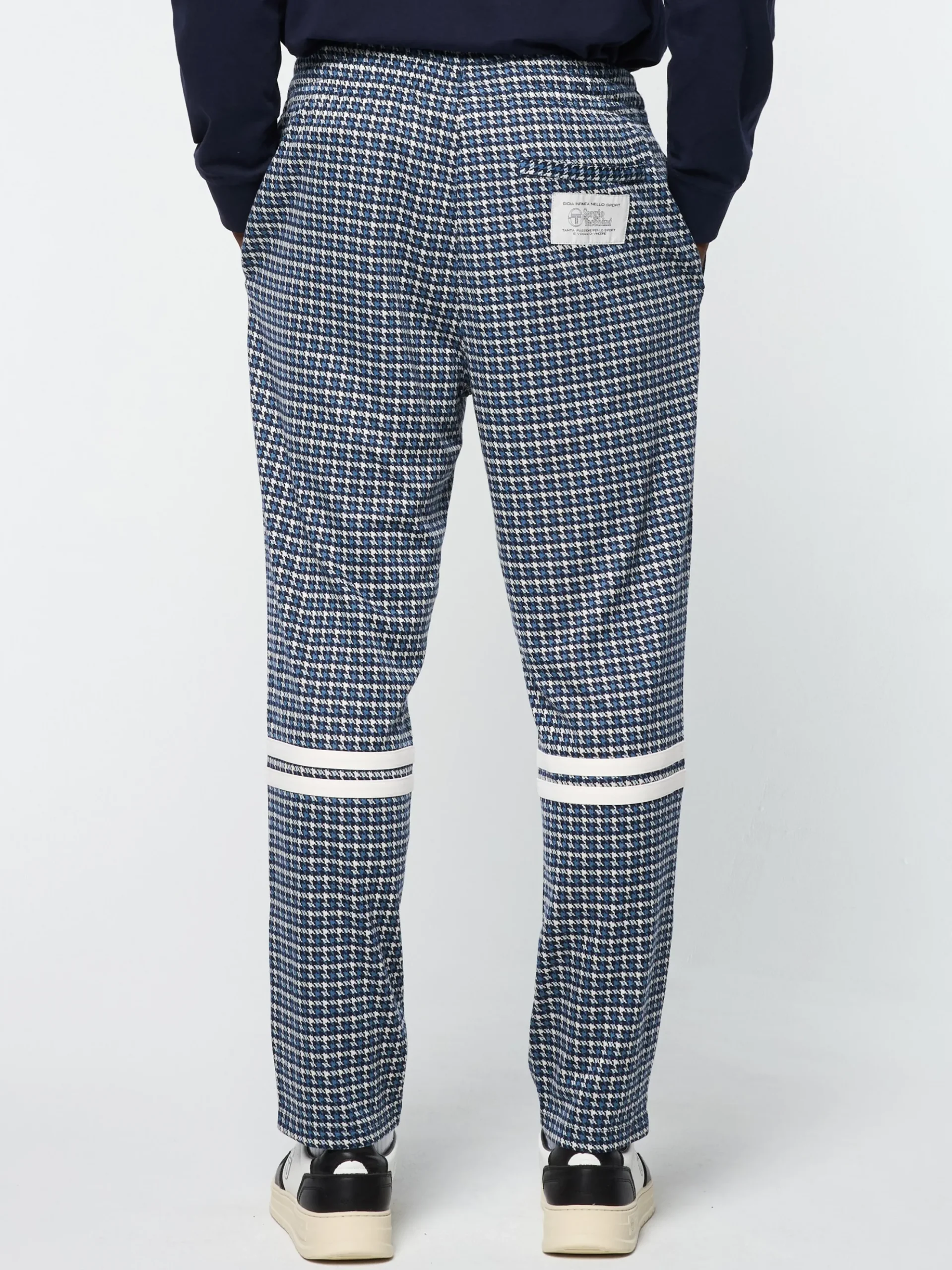 Sergio Tacchini Dallas Houndstooth Track Pant- MARITIME BLUE Online