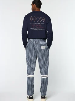 Sergio Tacchini Dallas Houndstooth Track Pant- MARITIME BLUE Online