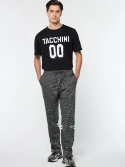 Sergio Tacchini Dallas Houndstooth Track Pant- BLACK BEAUTY Best