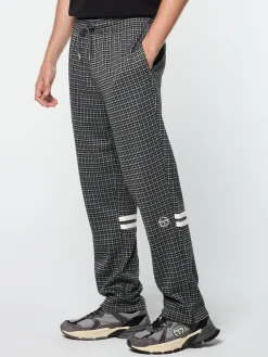 Sergio Tacchini Dallas Houndstooth Track Pant- BLACK BEAUTY Best