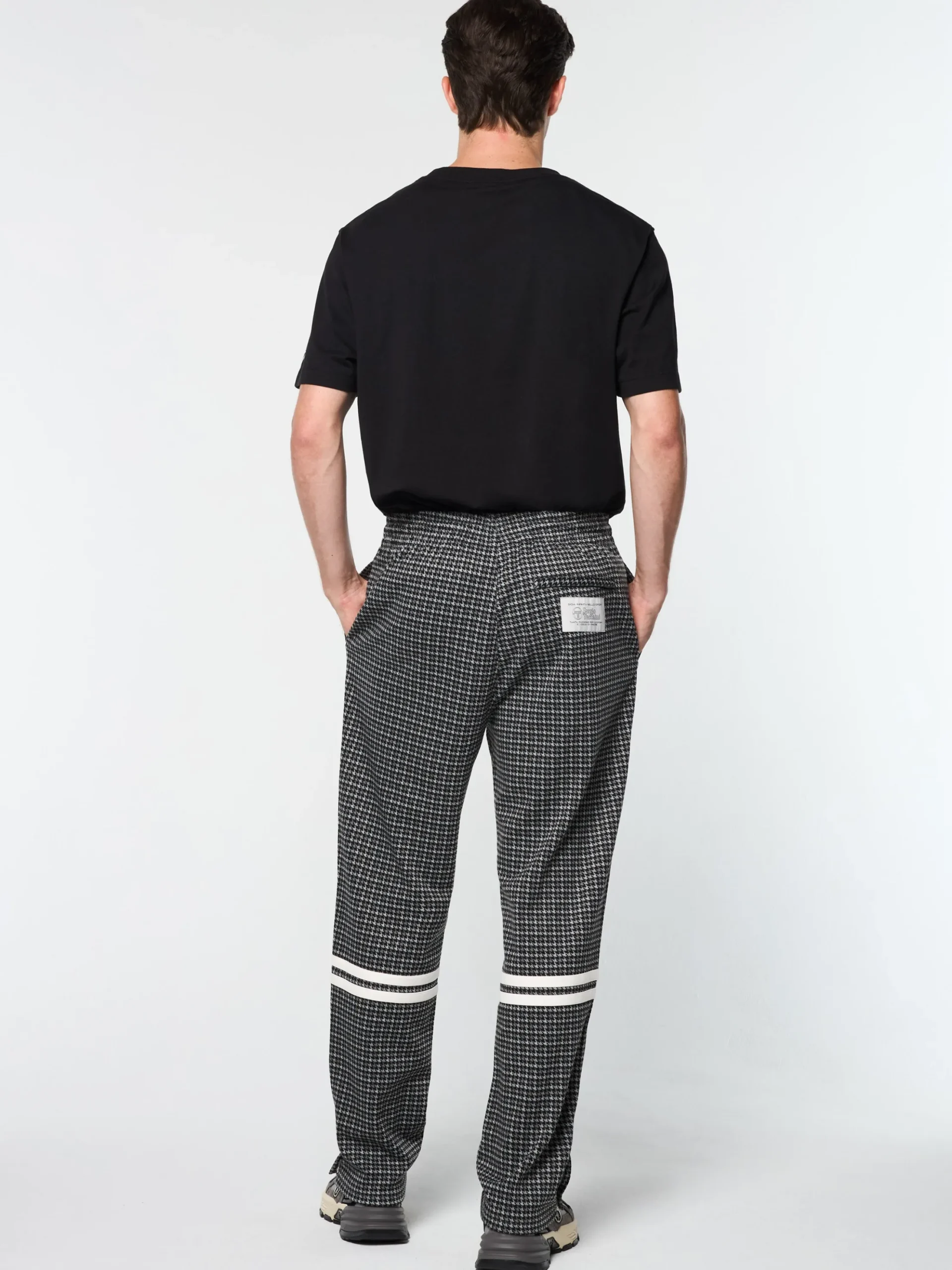 Sergio Tacchini Dallas Houndstooth Track Pant- BLACK BEAUTY Best