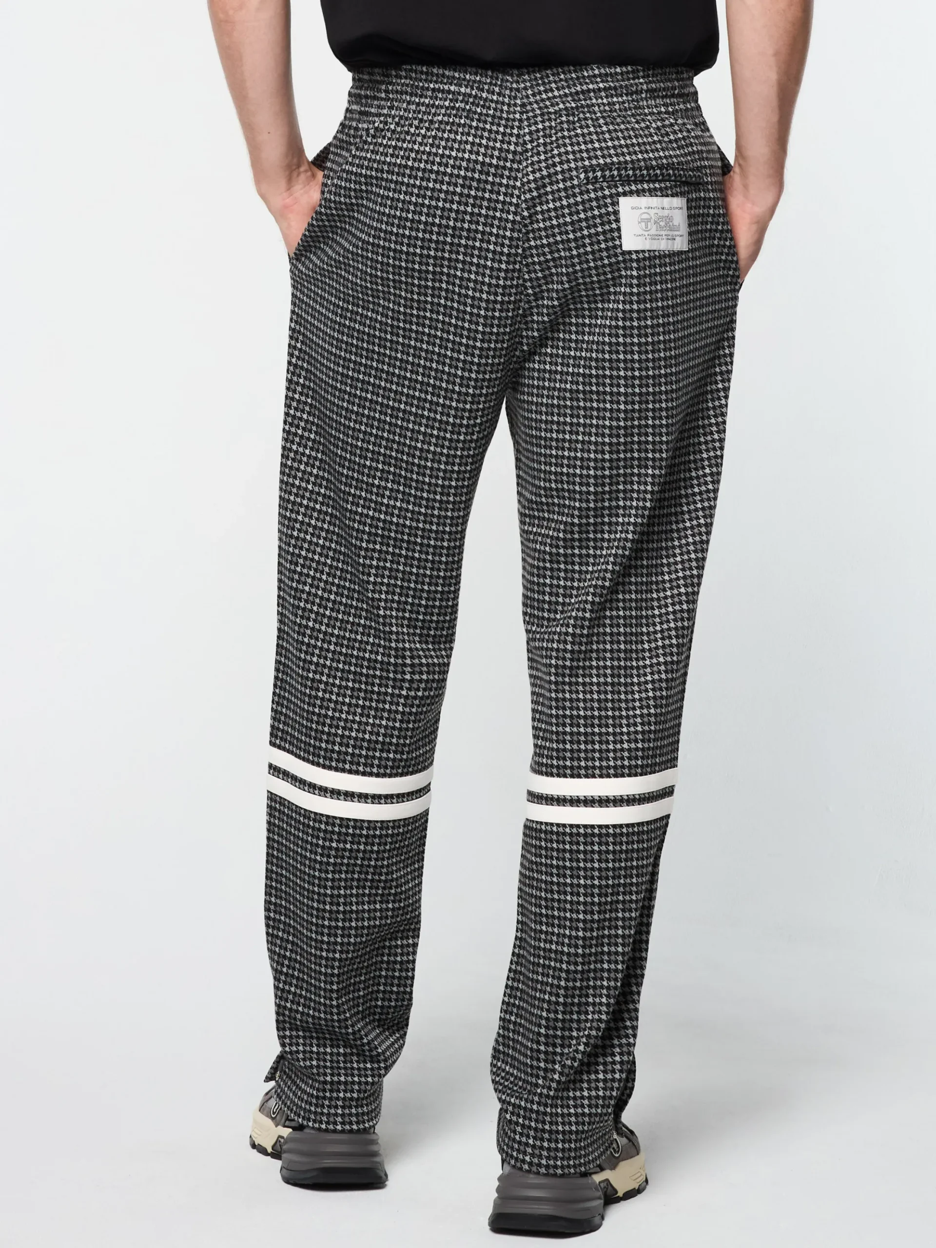 Sergio Tacchini Dallas Houndstooth Track Pant- BLACK BEAUTY Best