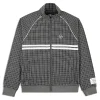 Sergio Tacchini Dallas Houndstooth Track Jacket- BLACK BEAUTY Sale