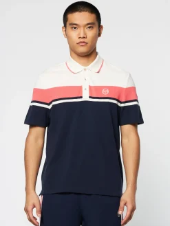 Sergio Tacchini Damarindo Polo Archivio- Gardenia/ Maritime Blue GARDENIA/MARITIME BLUE Sale
