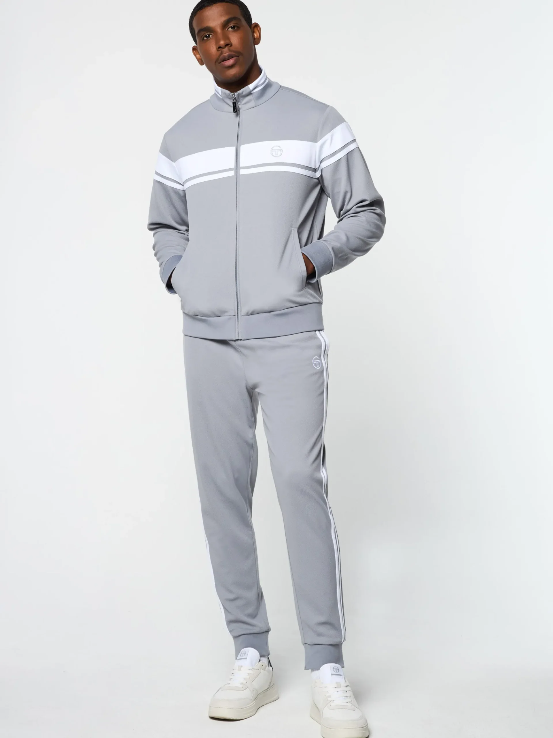 Sergio Tacchini Damarindo Track Jacket Archivio- Sleet/ White SLEET/WHITE Online