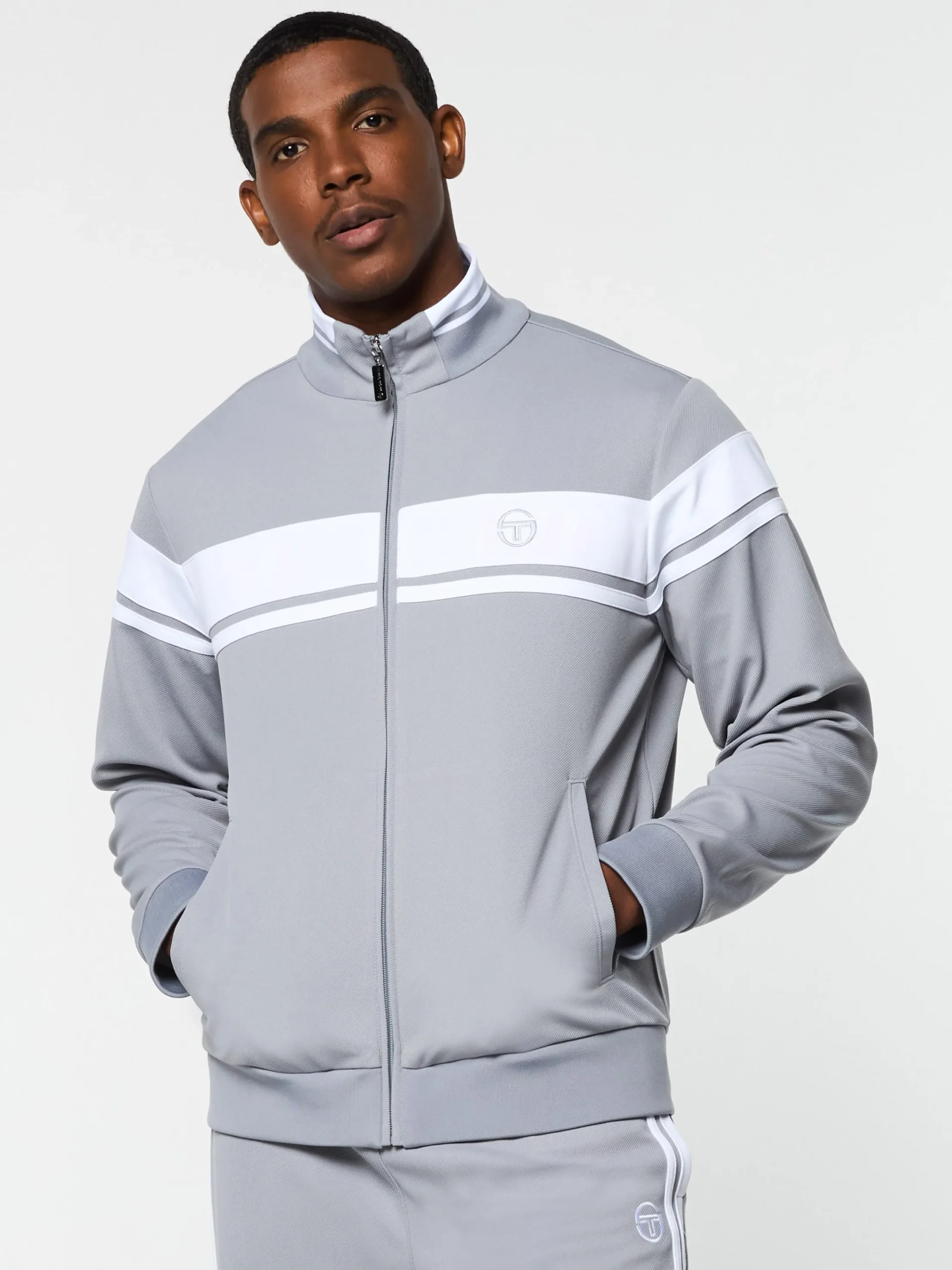 Sergio Tacchini Damarindo Track Jacket Archivio- Sleet/ White SLEET/WHITE Online