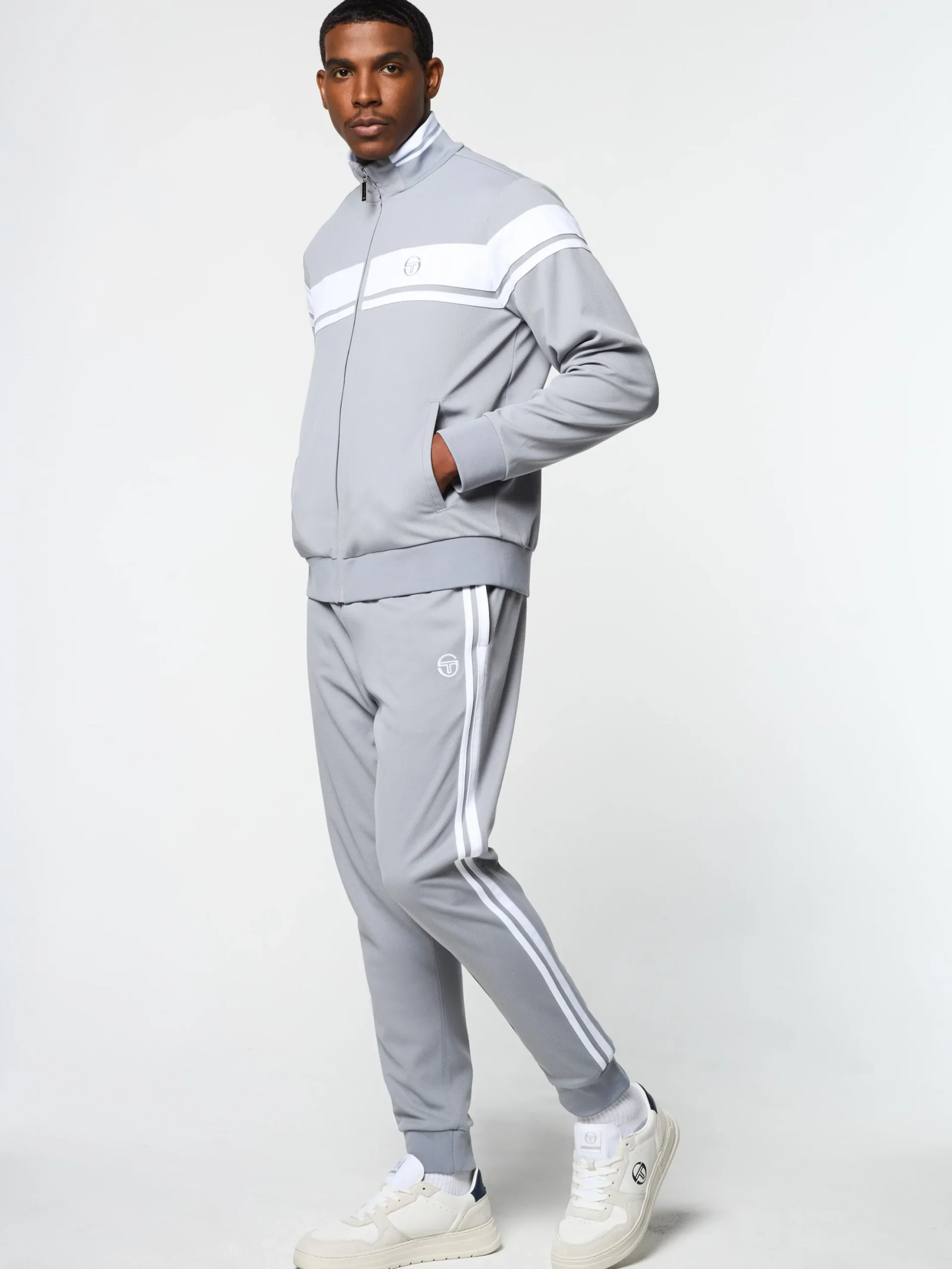Sergio Tacchini Damarindo Track Jacket Archivio- Sleet/ White SLEET/WHITE Online