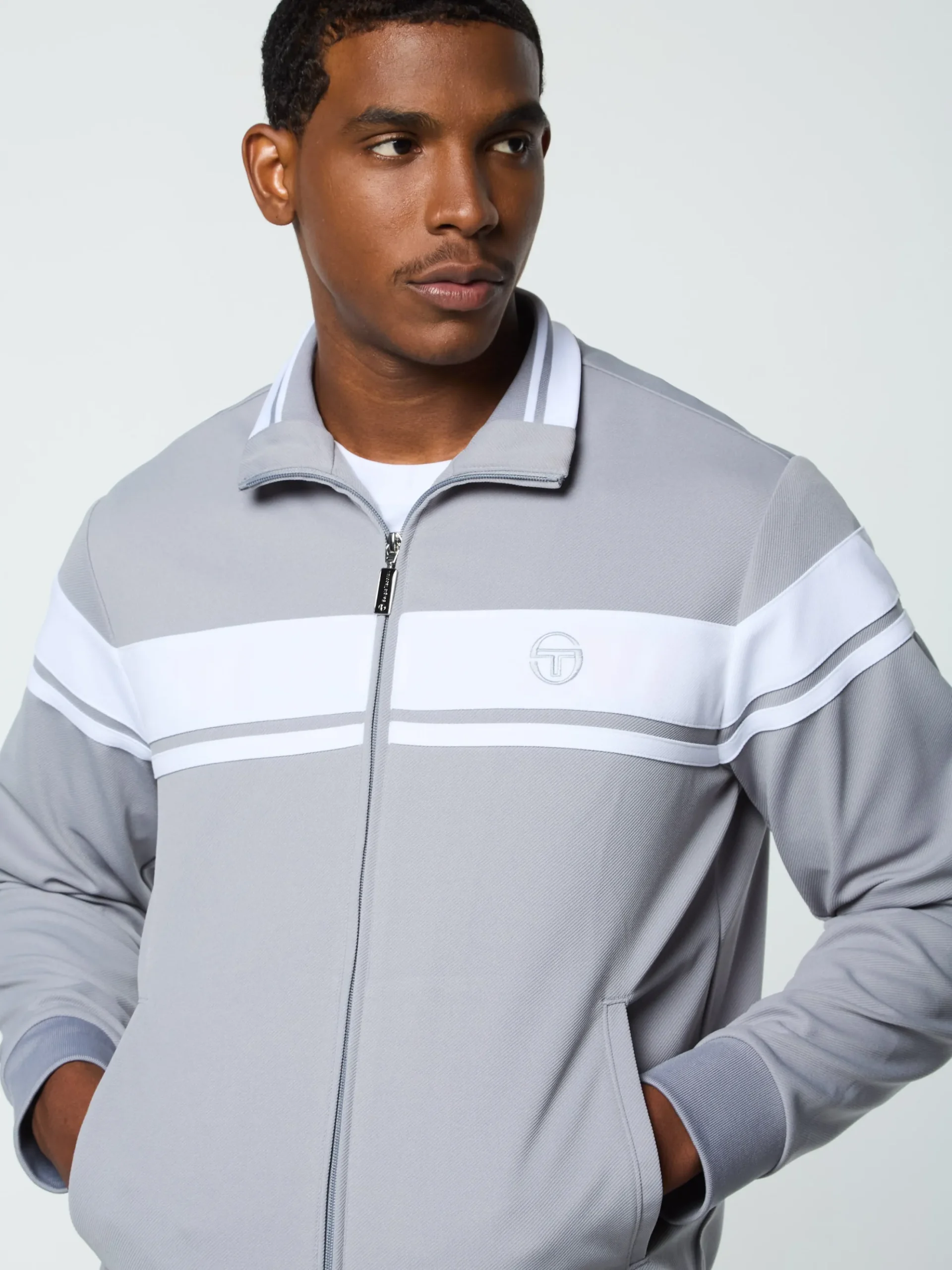 Sergio Tacchini Damarindo Track Jacket Archivio- Sleet/ White SLEET/WHITE Online