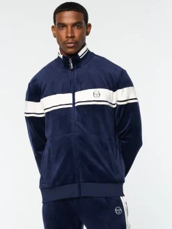 Sergio Tacchini Damarindo Velour Track Jacket- MARITIME BLUE Best