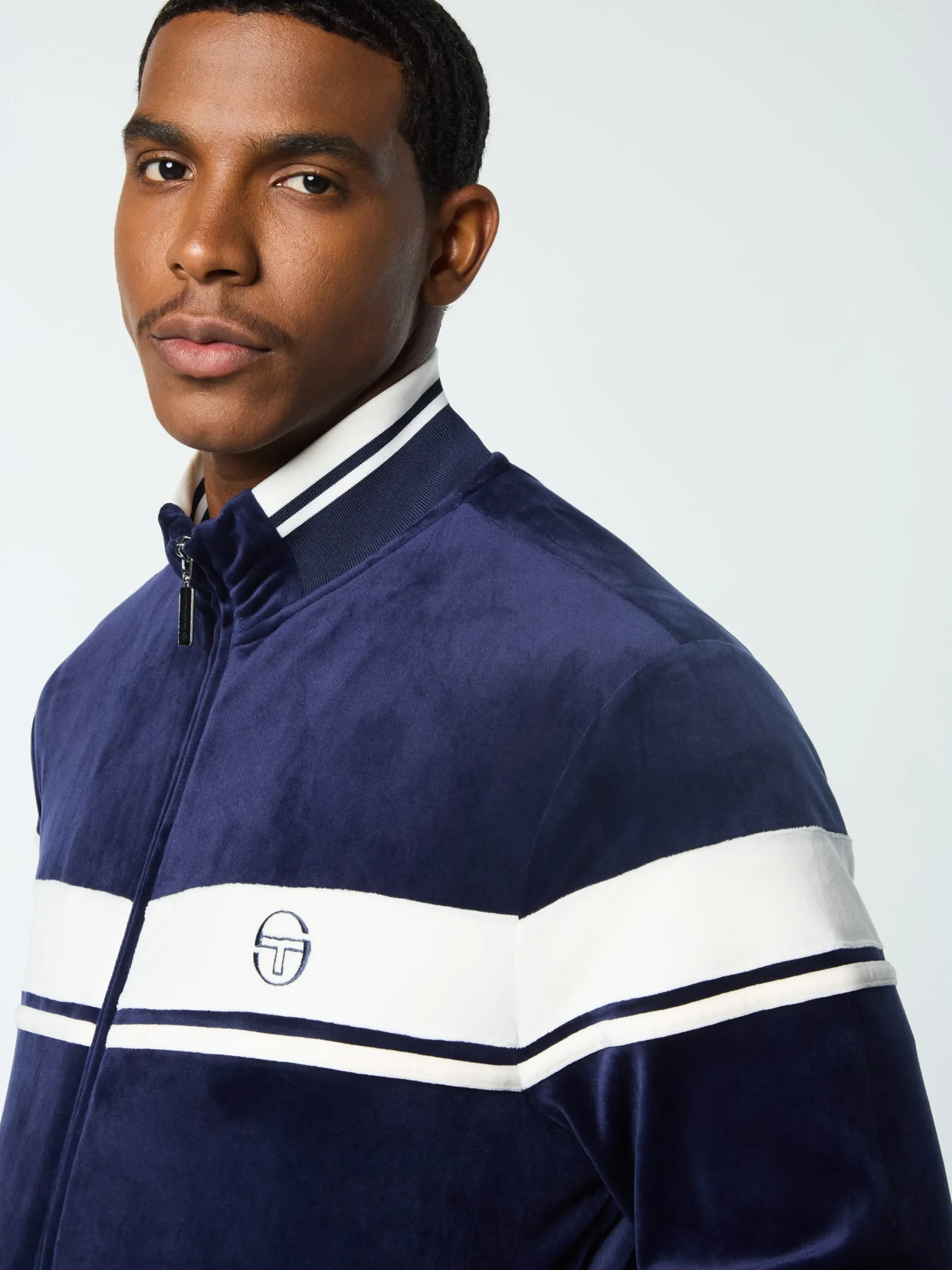 Sergio Tacchini Damarindo Velour Track Jacket- MARITIME BLUE Best