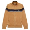 Sergio Tacchini Damarindo Velour Track Jacket- Almond/ Maritime Blue ALMOND/MARITIME BLUE New